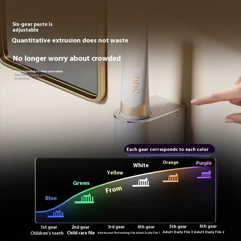 Wall Mounted Toothpaste Dispenser 6 Gear Automatic Sensor Electric Toothpaste Squeezer for Bathroom Accessories IPX6