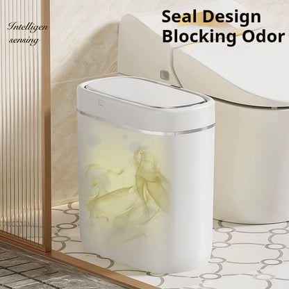 7/9L Narrow Smart Sensor Trash Can Automatic Wastebasket with Lid Desktop Trash Can Waterproof Toilet Dustbin Wastebasket
