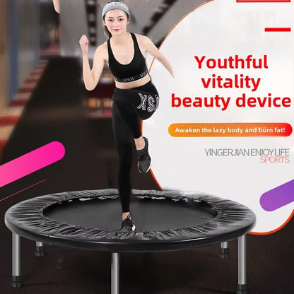 2025 New Trampoline Fitness Home Stable Anti-Rollover Foldable Indoor Adult Sports Exercise Load 150Kg