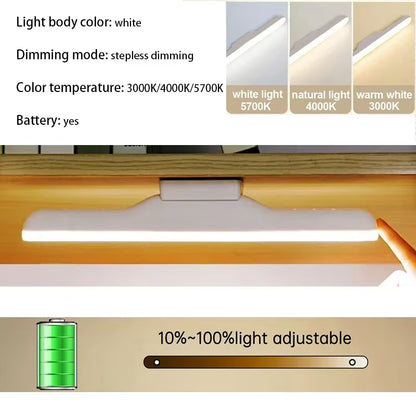 LED Makeup Mirror Light 5V USB Rechargeable Vanity Lamp Eye Protection Hanging Magnetic Desk Lamps Touch Switch Book Lights