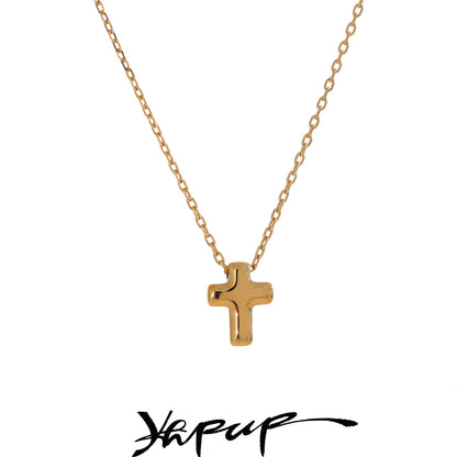 Small Waterproof Stainless Steel Chic Cross Casting Charm Pendant Necklace Unique Classic Fashion Jewelry Bijoux Femme