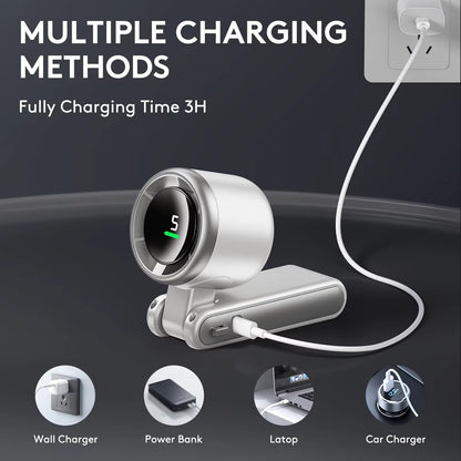 2025 New Hanging Neck Outdoor 180 Degree Folding Desktop Mini Fan Hand-Held Folding High-Speed Powerful Turbo Fan