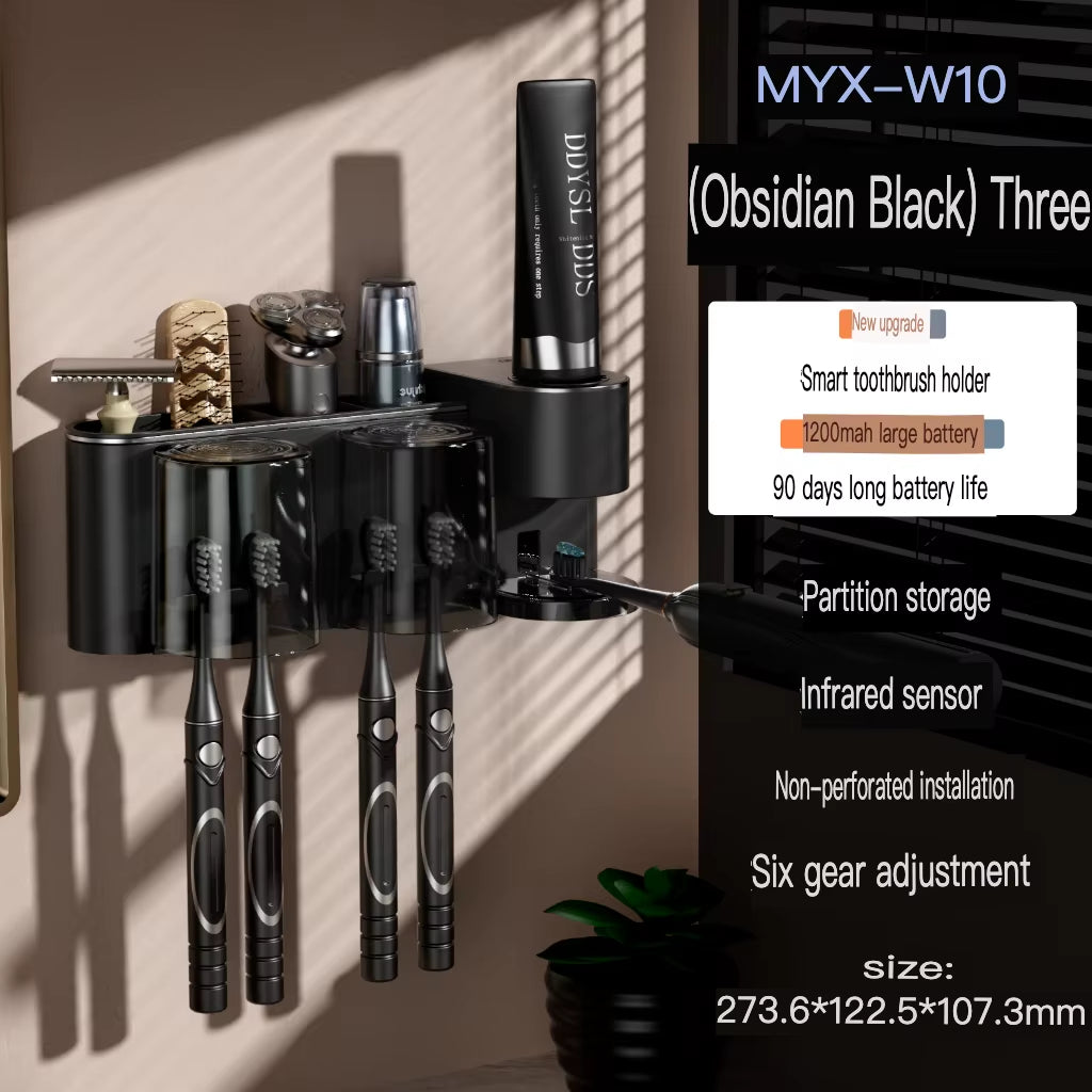 Wall Mounted Toothpaste Dispenser 6 Gear Automatic Sensor Electric Toothpaste Squeezer for Bathroom Accessories IPX6