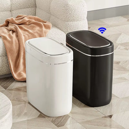 7/9L Narrow Smart Sensor Trash Can Automatic Wastebasket with Lid Desktop Trash Can Waterproof Toilet Dustbin Wastebasket