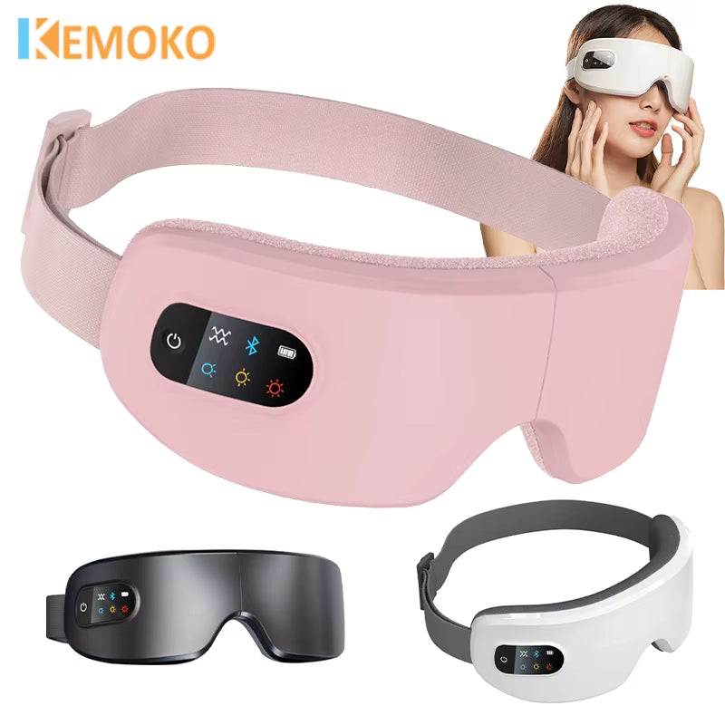 4D Eye Massager Smart Airbag Vibration Eye Care Instrument Hot Compress Bluetooth Eye Massage Glasses Fatigue Anti-Wrinkle Care