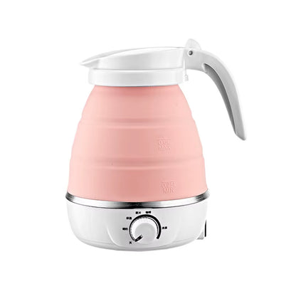 110V/220V Travel Camping Portable Foldable Silicone Electric Kettle Boiling Hot Water Thermal Insulation Heating Boiler Tea Pot