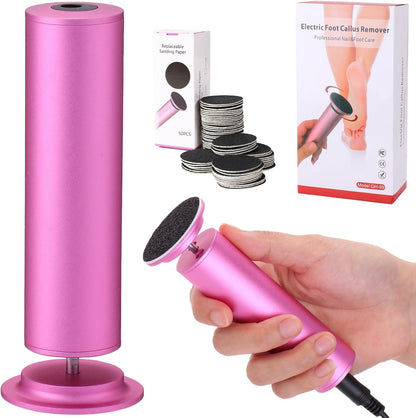 Electric Foot Callus Remover with Adjustable Speed Function (0-600 Rpm),Professional Electric Foot File with 60 Sandpaper Discs,Electric Callus Remover for Feet,Pedicure Tool for Men and Women