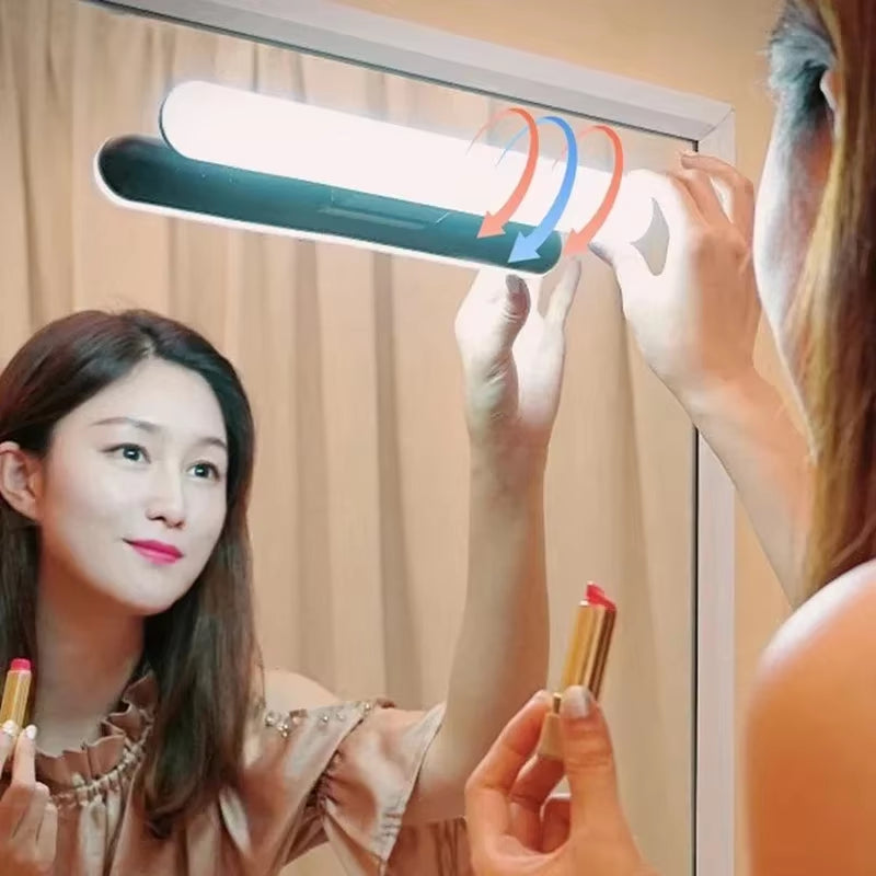 LED Makeup Mirror Light 5V USB Rechargeable Vanity Lamp Eye Protection Hanging Magnetic Desk Lamps Touch Switch Book Lights
