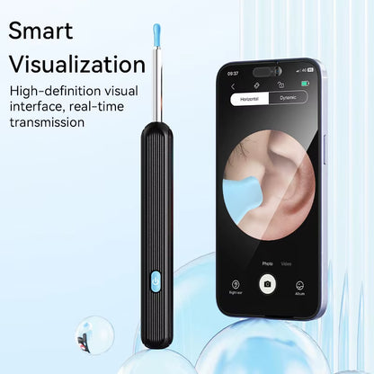Ear Cleaner with Camera Set Ear Sticks Otoscope USB C Charging Endoscope Wax Removal Tool Earpick Mini Camera Ear Cleaning Set