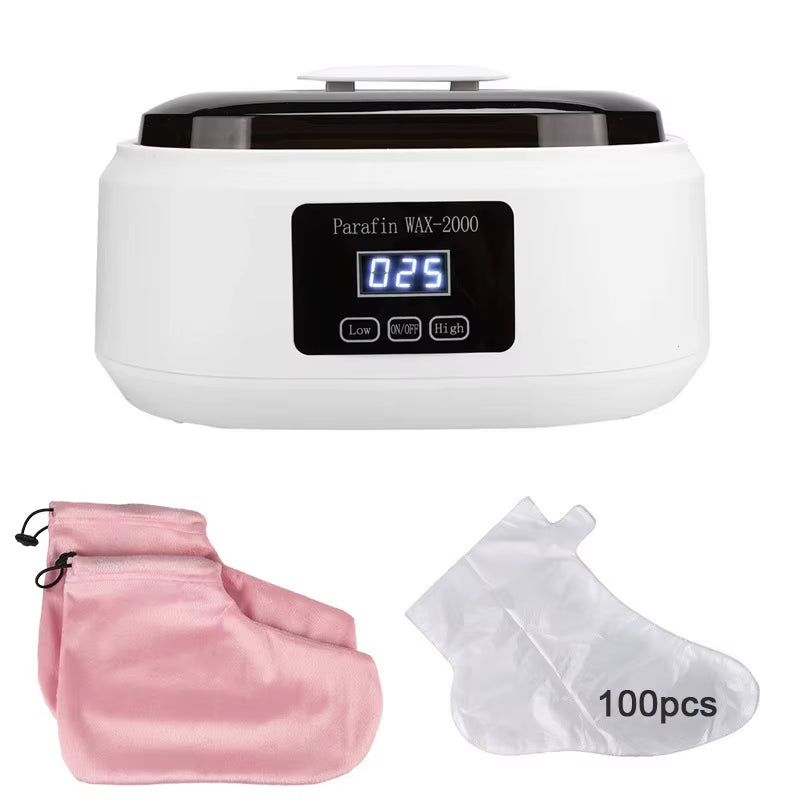 Hands and Feet Mask Warmer Paraffin Wax Bath Heater Machine Moisturizing Hydrating Kit Hand Waxing Spa Smooth and Soft Skin Care