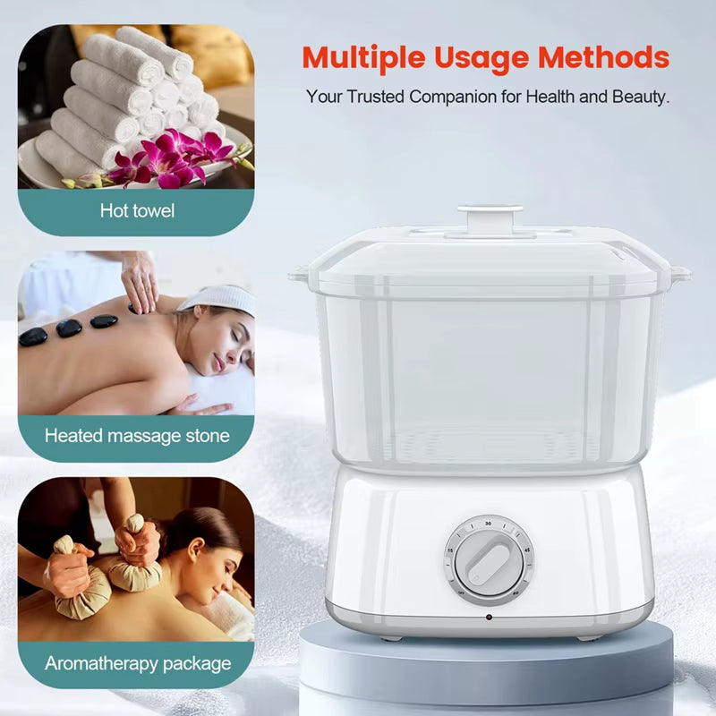 Hot Towel Warmer,Rapid Heating Towel Steamer for Facials Can Hold 12 Mini Wet Towels, Portable Mini Towel Warmer EU Plug