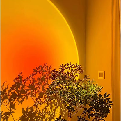 1Pc LED Sunset Light, Sunset Light Projector Atmosphere Light, Bedroom LED Night Light Projector, Room Atmosphere Light Office H