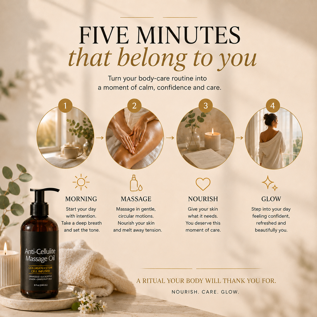 Daily body-care massage routine