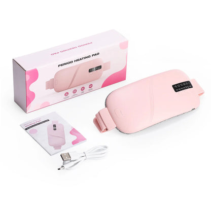 Women'S Intelligent Menstrual Heating Belt 5-Speed Heat 4-Speed Vibration Massage Womb Warmer Nuangongbao Period Relief Waist Ma
