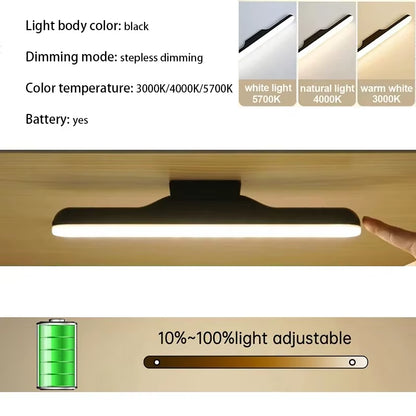 LED Makeup Mirror Light 5V USB Rechargeable Vanity Lamp Eye Protection Hanging Magnetic Desk Lamps Touch Switch Book Lights