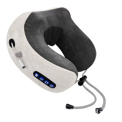 Electric Neck Massager with Heat Vibration 3D Kneading Shiatsu Massage U Shaped Pillow for Shoulder Cervical Pain Relief Fatigue