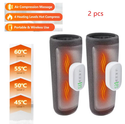 Smart Leg Massage 3 Modes Vibration Leg Air Compression Massager Wireless Electric Air Compress Foot Air Pressure Massage