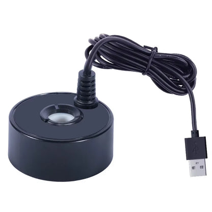 2-IN-1 USB 5V Mist Maker Fogger Mist Maker Colorful LED Lights 5V Sound Fountain Atomizer for Pond Rockery Fish Sink Mist Maker