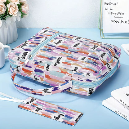 Bible Cover, Bible Cover Women'S Bible Bag with Bookmarks Portable Bible Carrying Case for Girls as a Catholic Christian Gift, L