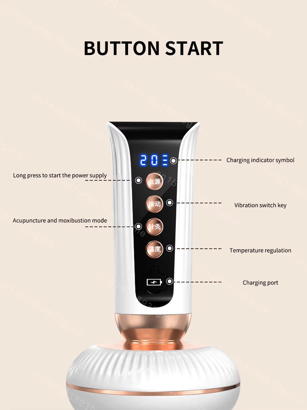 Electric Meridian Brush EMS Pulse Heating Massage Body Back Guasha Massager Microcurrent Scraping Lymphatic Drainage Machine