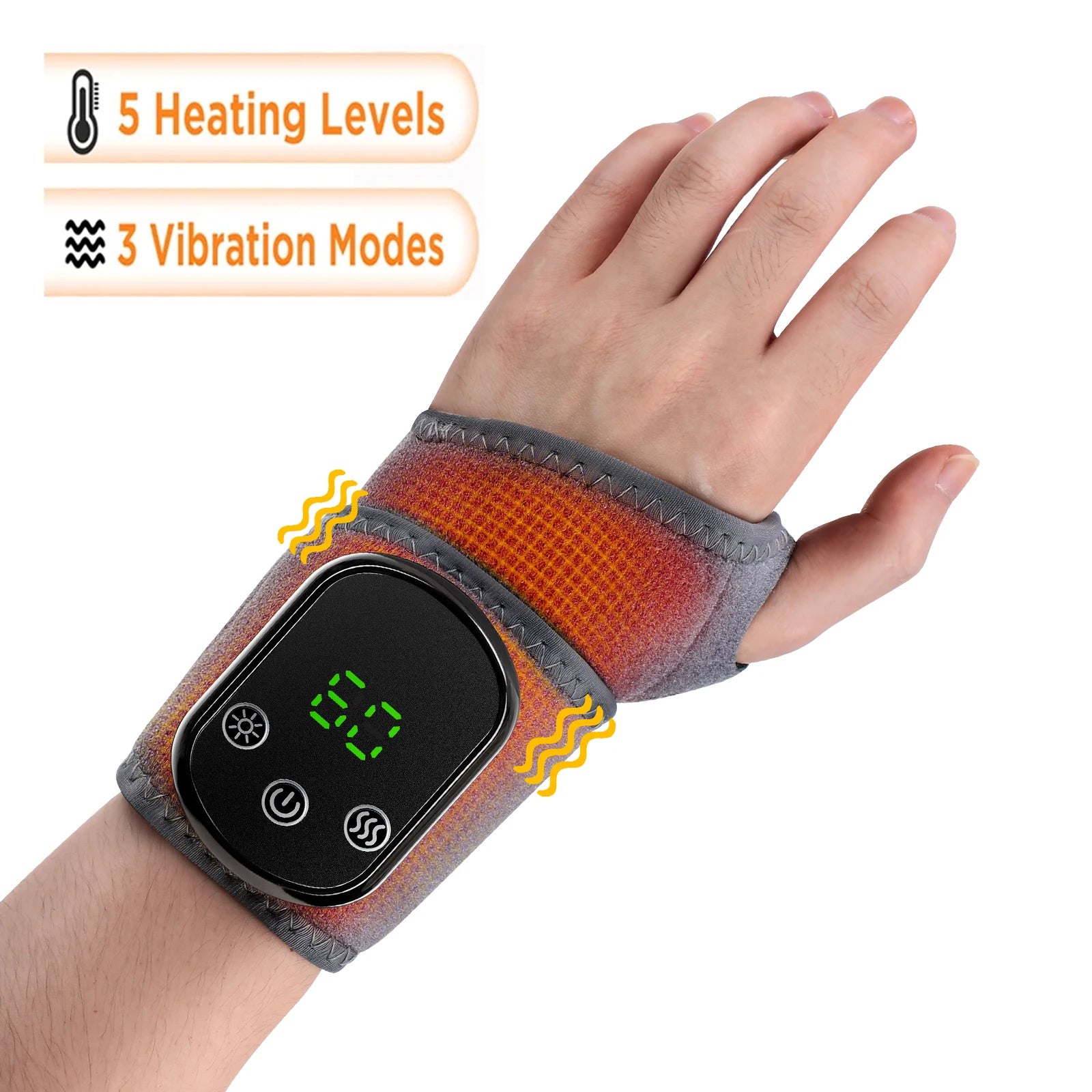 New Electric 3-In-1 Ankle Calf Foot Vibration Heated Massager 6 Level Hot Compress Massage Wrist Ankle Brace Leg Hand Foot Relax
