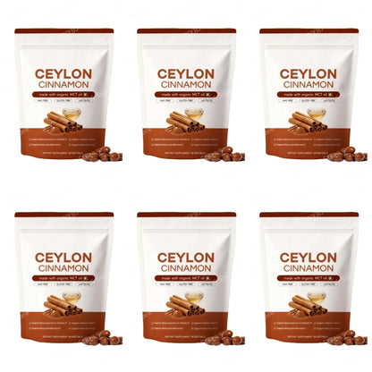 Ceylon Cinnamon Softgels with Organic MCT Oil, Supports Antioxidant Action and Digestive Wellness for Daily Energy - 30 Softgels