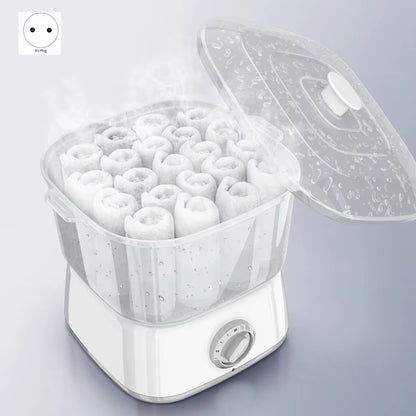 Hot Towel Warmer,Rapid Heating Towel Steamer for Facials Can Hold 12 Mini Wet Towels, Portable Mini Towel Warmer EU Plug
