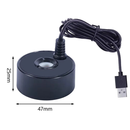 2-IN-1 USB 5V Mist Maker Fogger Mist Maker Colorful LED Lights 5V Sound Fountain Atomizer for Pond Rockery Fish Sink Mist Maker