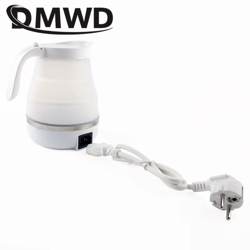 110V/220V Travel Camping Portable Foldable Silicone Electric Kettle Boiling Hot Water Thermal Insulation Heating Boiler Tea Pot