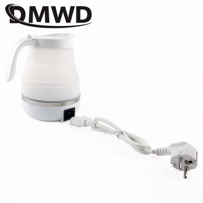110V/220V Travel Camping Portable Foldable Silicone Electric Kettle Boiling Hot Water Thermal Insulation Heating Boiler Tea Pot